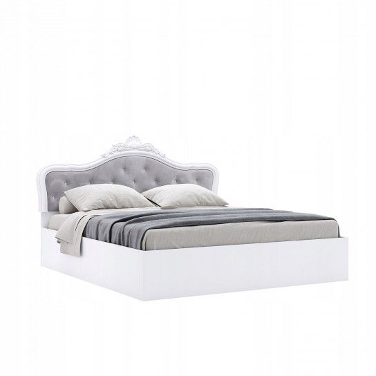 Białe łóżko 160cm Luiza
