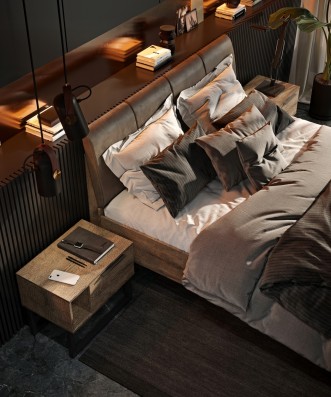 Szafka nocna w stylu loft Quadro