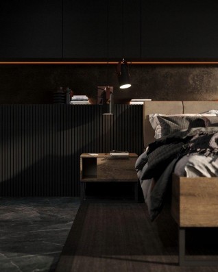 Szafka nocna w stylu loft Quadro
