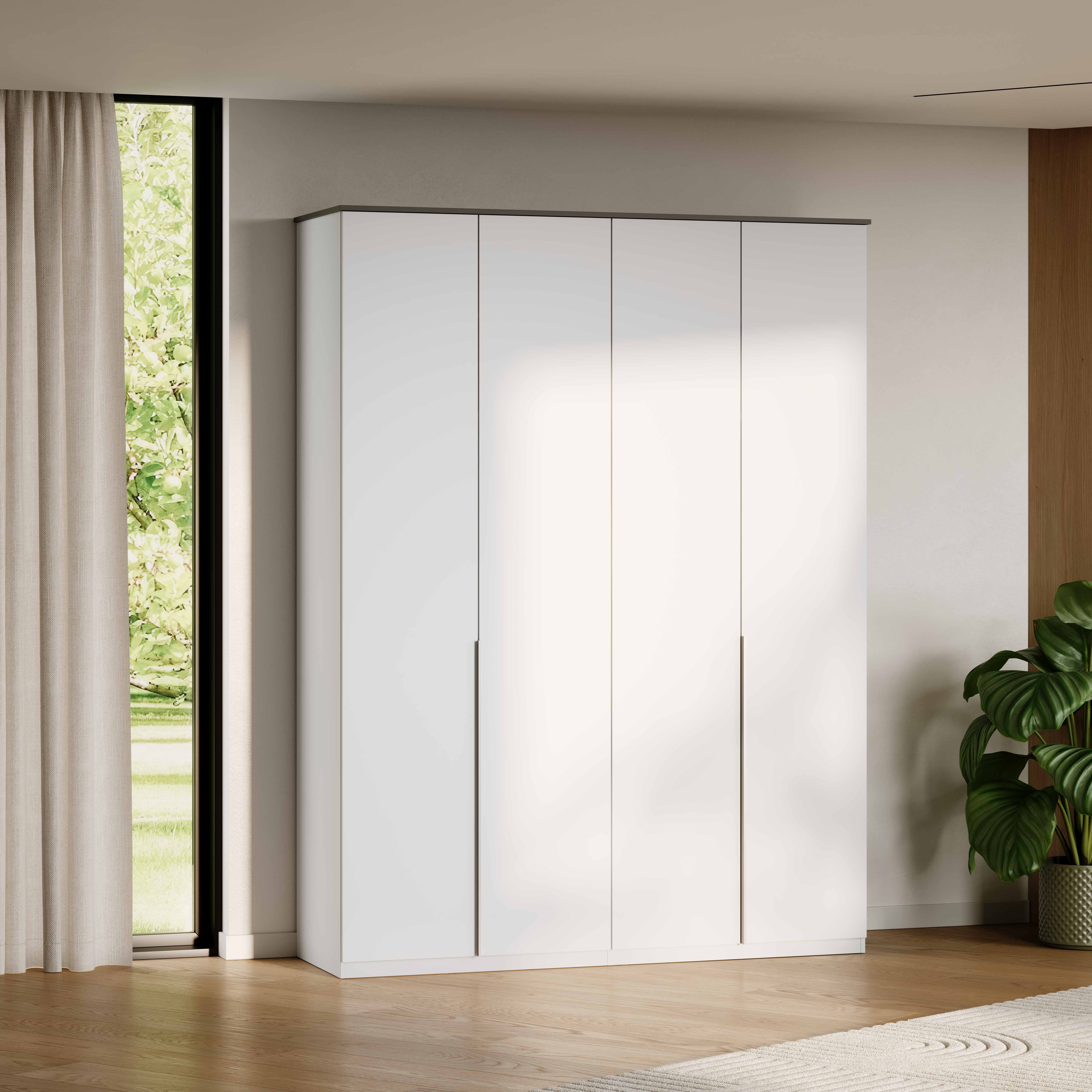 Szafki nocne wiszące 68cm (2szt) biały mat