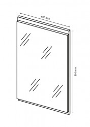 Lustro ścienne na ramie dąb craft 80x60