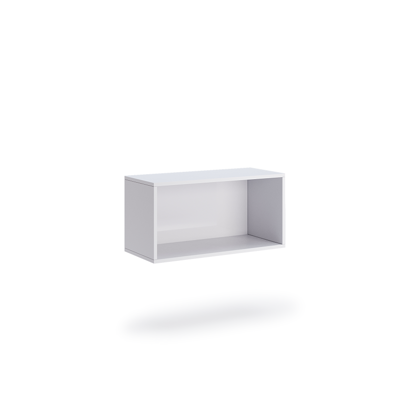 Biały regał wiszący 70cm BOX