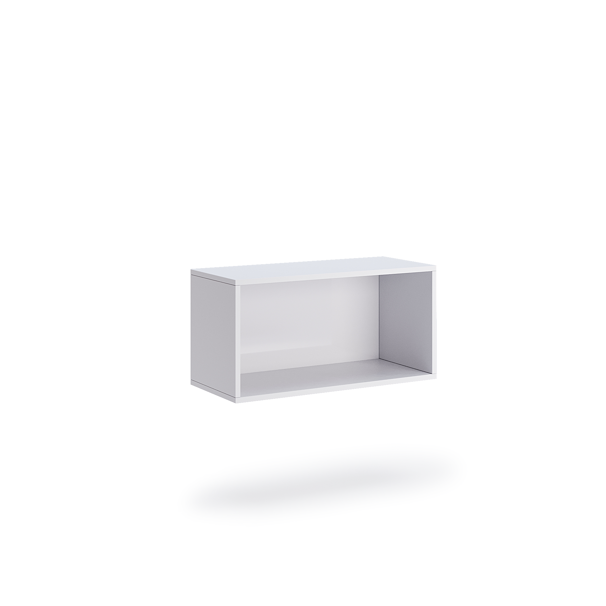 Biały regał wiszący 70cm BOX