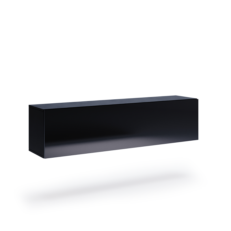 Czarny regał wiszący 140cm BOX