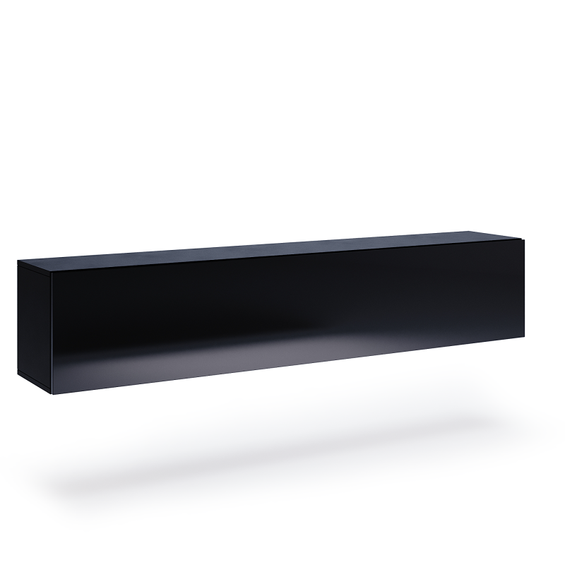 Czarny regał wiszący 175cm BOX
