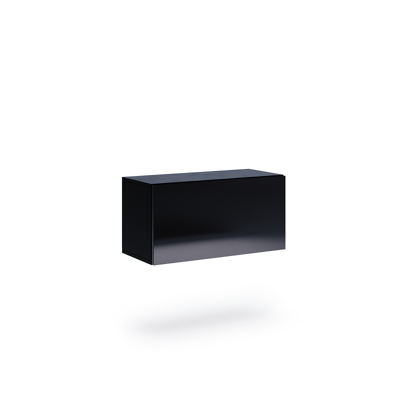Czarny regał wiszący 70cm BOX