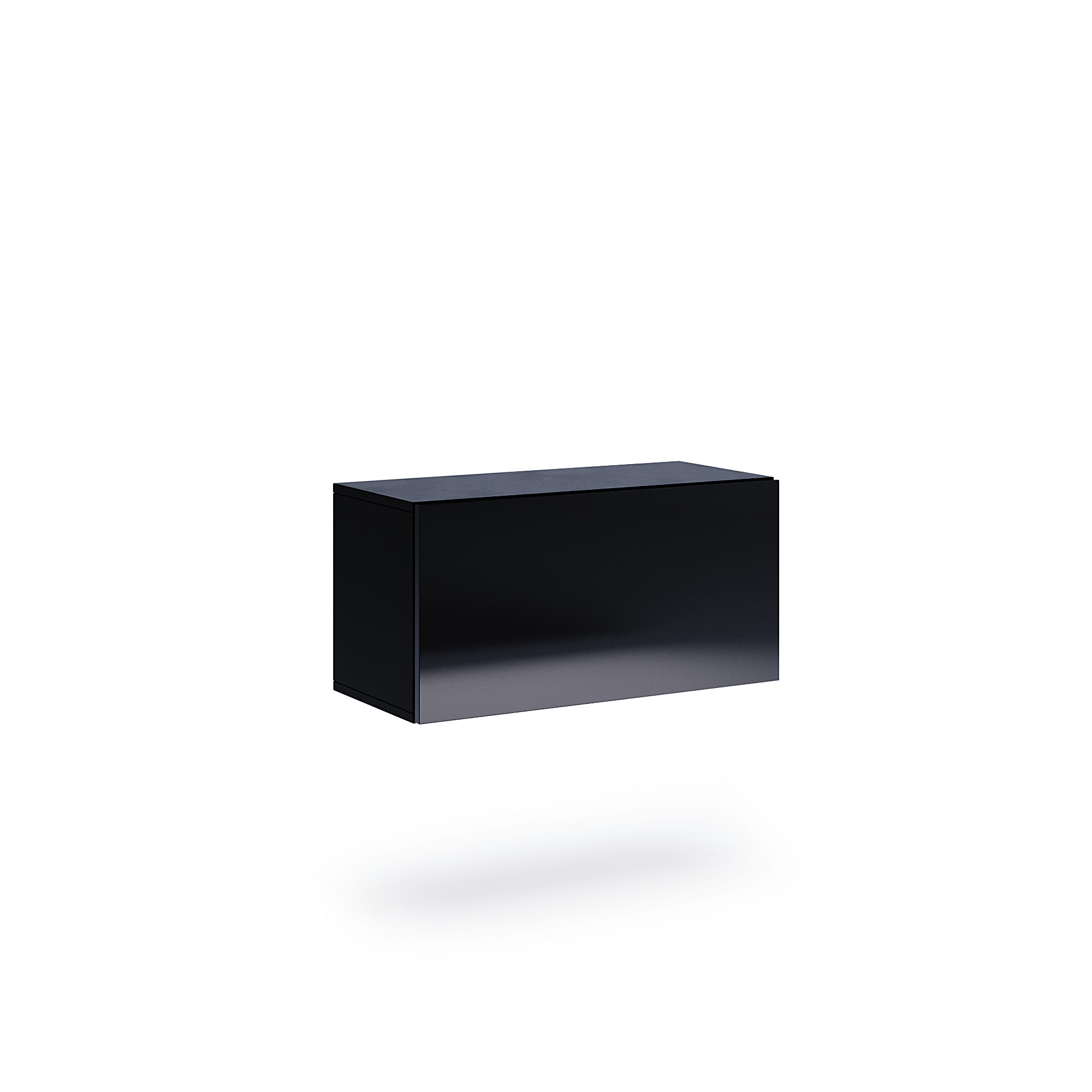 Czarny regał wiszący 70cm BOX