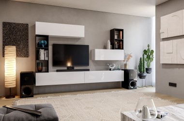 Czarny regał wiszący 70cm BOX