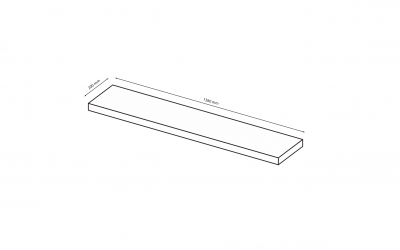 Półka wisząca 138cm dąb craft