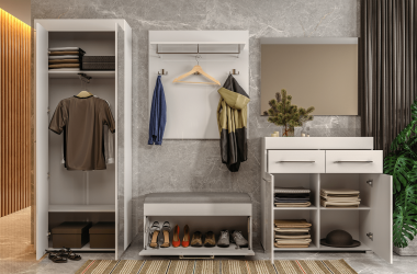 Komoda 97x90 2 szuflady 2 drzwiczki Biała