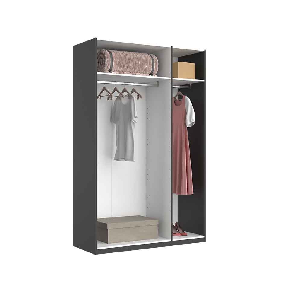 Szafa uchylna 3 drzwi 134cm grafit mat