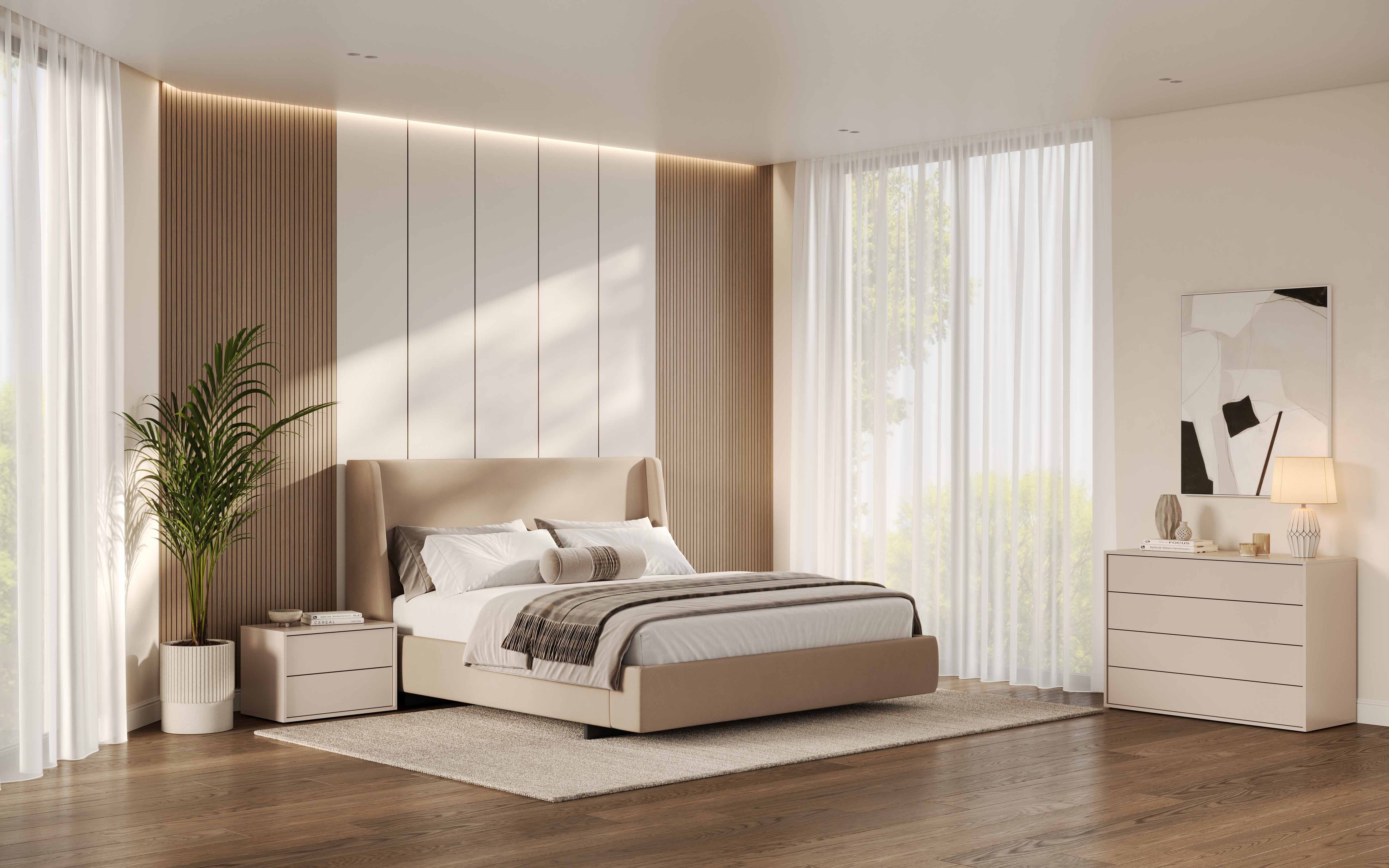 Komoda 110 cm kaszmir mat 4 szuflady Bruno