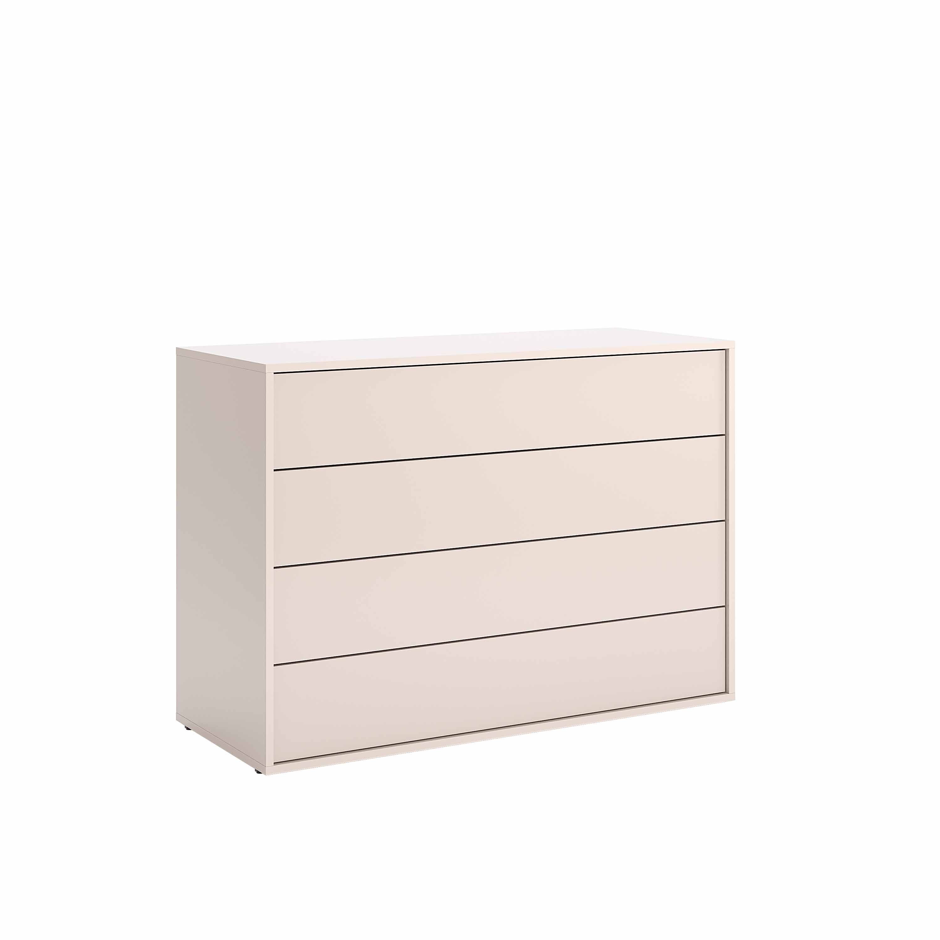 Komoda 110 cm kaszmir mat 4 szuflady Bruno