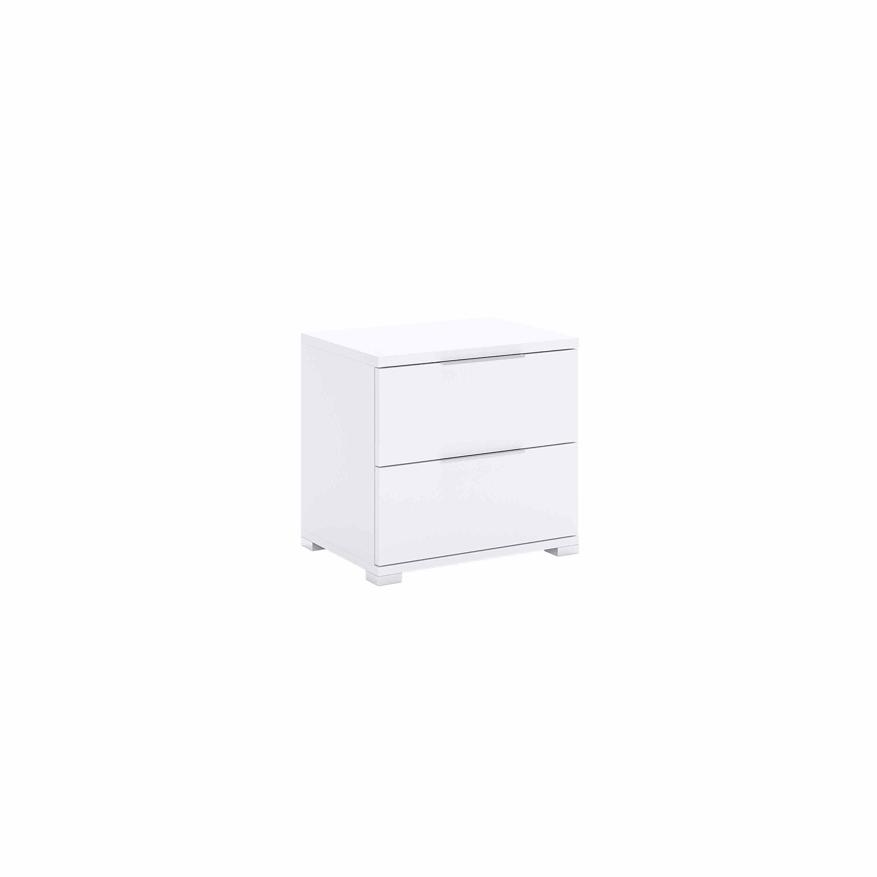 Szafka nocna 2 szuflady 50cm biały mat