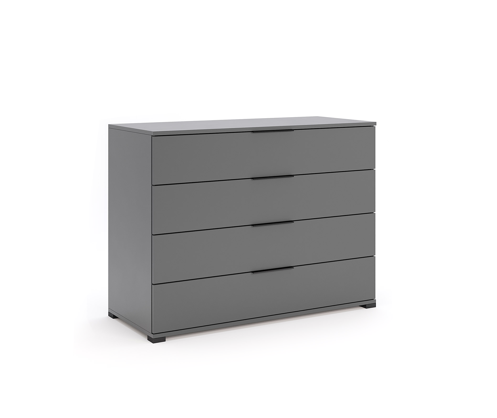 Komoda 110 cm grafit mat 4 szuflady Dominika