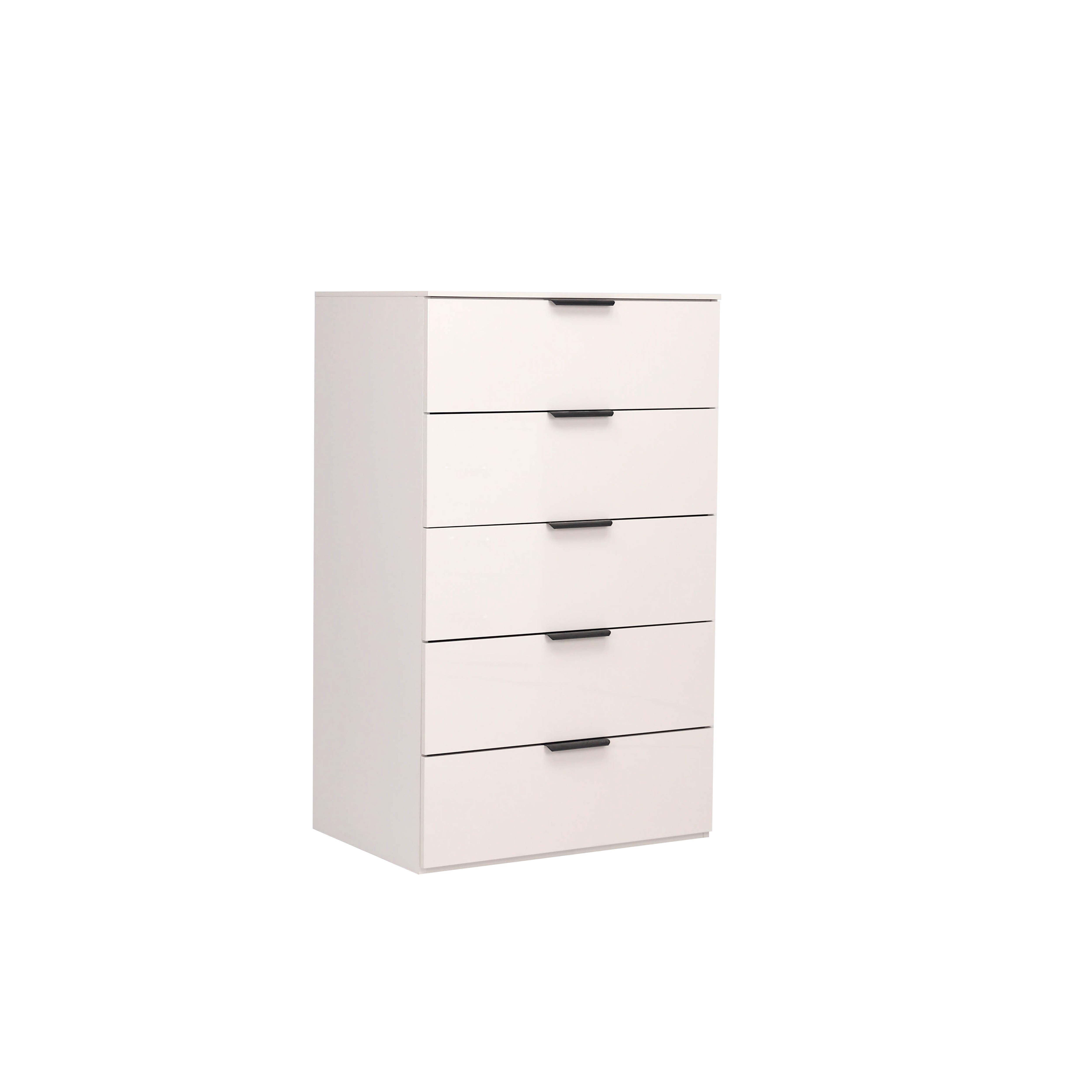 Komoda wąska 70 cm kaszmir połysk 5 szuflad Lily