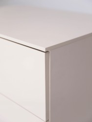 Komoda wąska 70 cm kaszmir połysk 5 szuflad Lily
