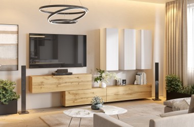 Szafka wisząca TV 140 cm dąb artisan