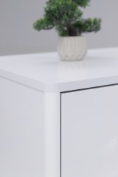 Komoda 130 cm biały połysk 3 szuflady Bella