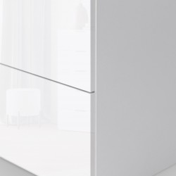 Komoda 125 cm 4 szuflady biały połysk Roma