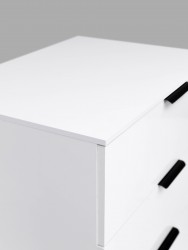 Komoda 125 cm 4 szuflady biały połysk Roma
